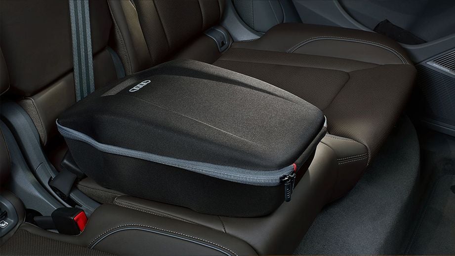 rear seat close-up of an Audi Q8 2020-2023