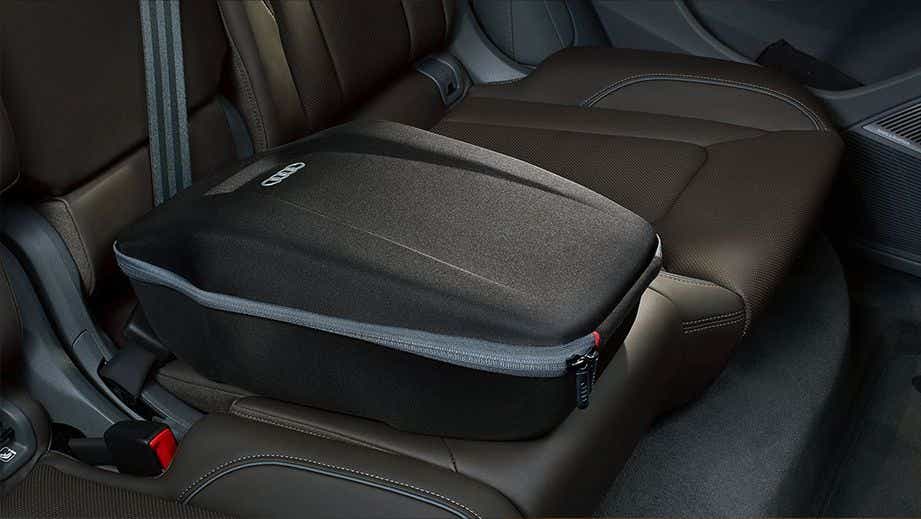 rear seat close-up of an Audi Q8 2020-2023