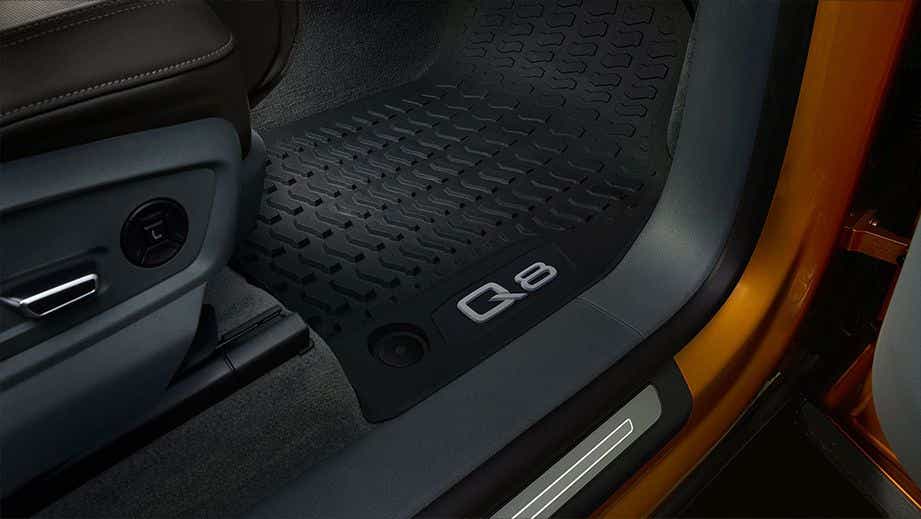 Front floor mat area of an Audi Q8 2020-2023