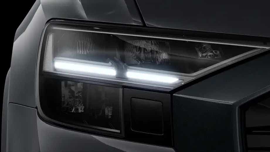 headlight close-up of an Audi RS Q8