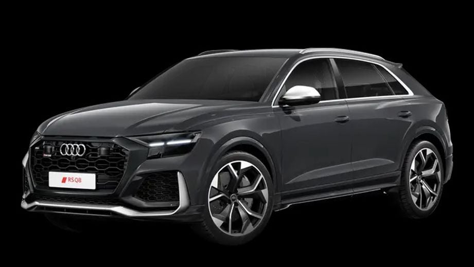 front three-quarter view of an Audi RS Q8
