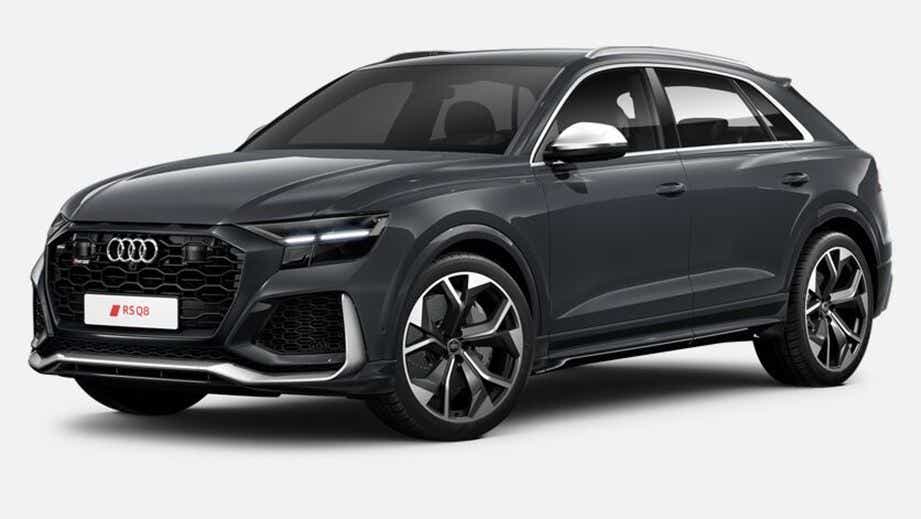 front three-quarter view of an Audi RS Q8