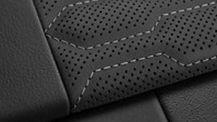 interior seat upholstery close-up of an Audi RS Q8