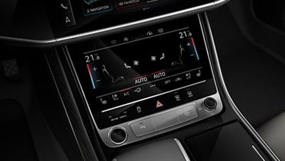 center console and climate controls of an Audi RS Q8