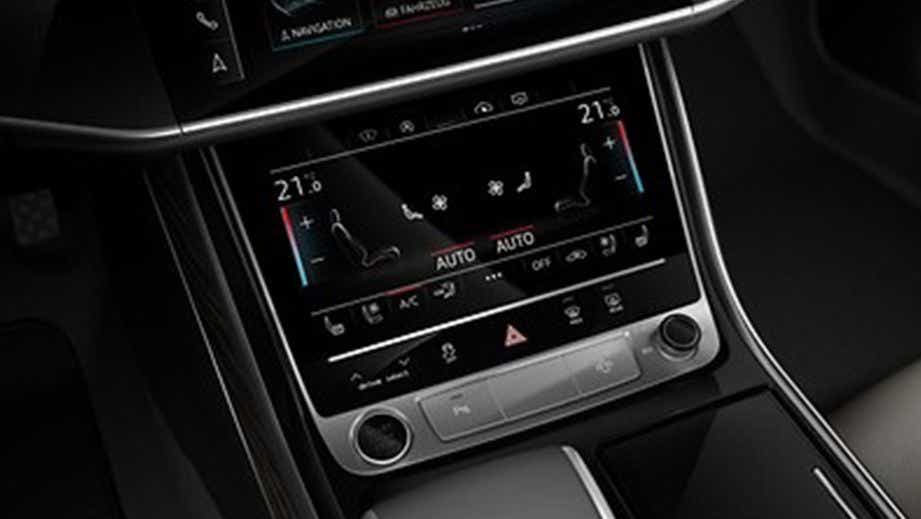 center console and climate controls of an Audi RS Q8