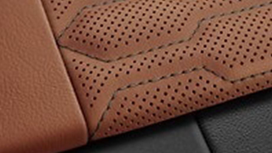close-up of seat upholstery in an Audi RS Q8