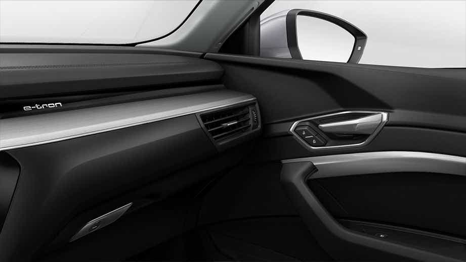 Front passenger interior of an Audi e-tron
