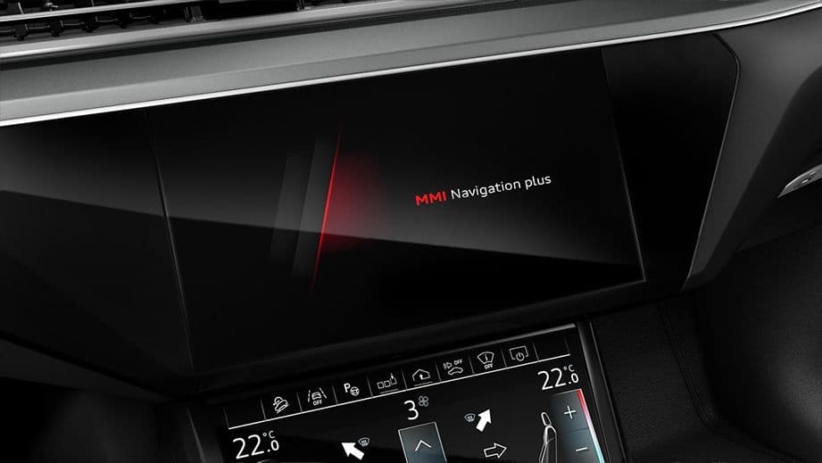 interior dashboard display of an Audi e-tron