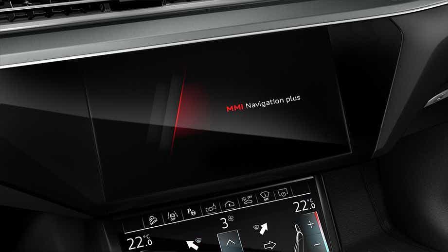 interior dashboard display of an Audi e-tron