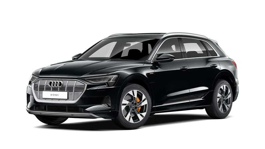 front three-quarter view of an Audi e-tron