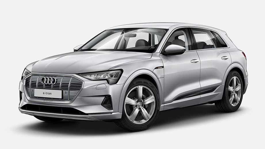 front three-quarter view of an Audi e-tron
