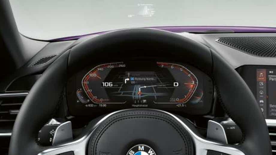 Dashboard and digital instrument cluster of a BMW 2 Series