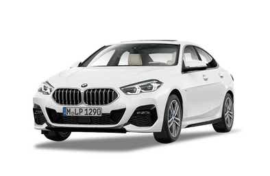 front three-quarter view of a Alpine White BMW 2 Series