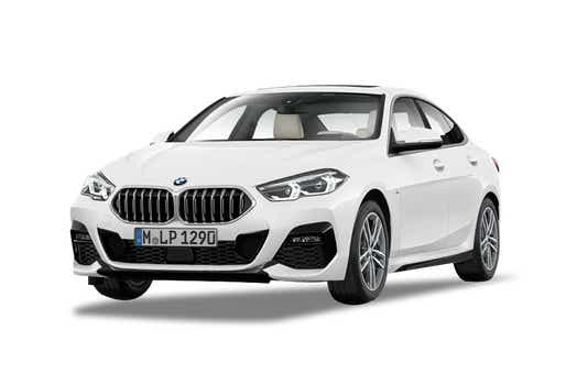front three-quarter view of a Alpine White BMW 2 Series