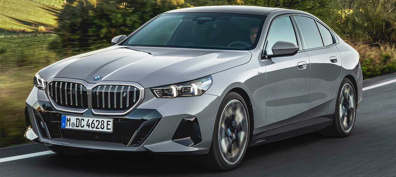 front three-quarter view of a BMW 5 Series