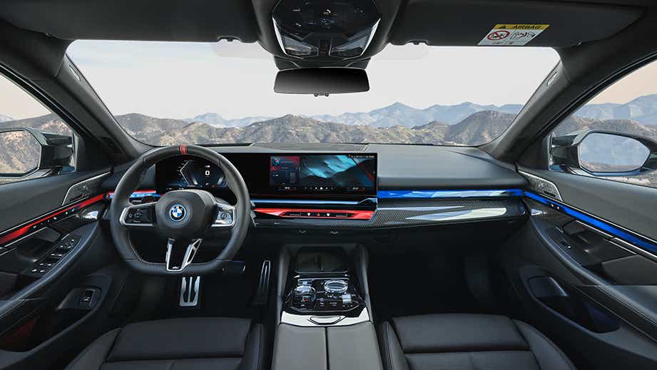 interior dashboard view of a BMW 5 Series