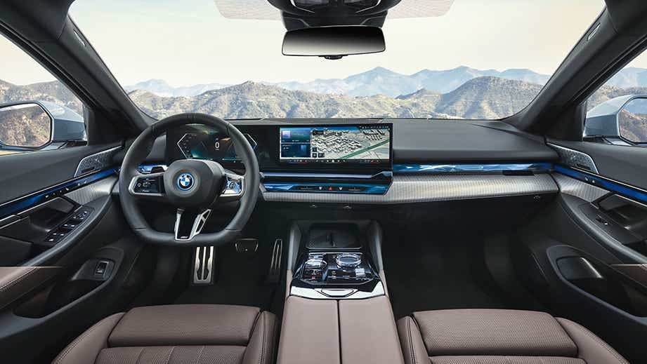 interior dashboard of a BMW 5 Series