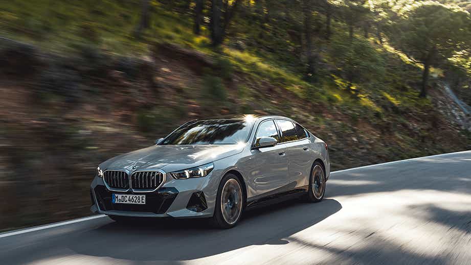 front three-quarter view of a BMW 5 Series