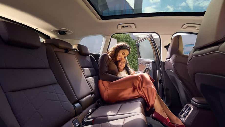 rear seat interior view of a BMW iX1