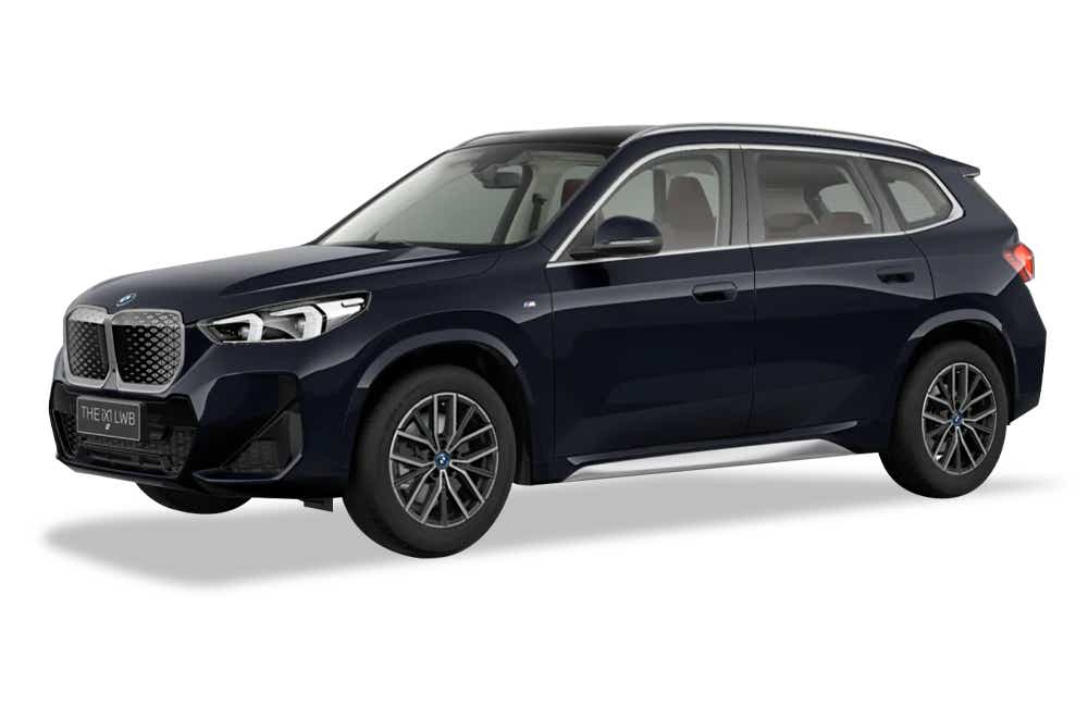 front three-quarter view of a BMW iX1