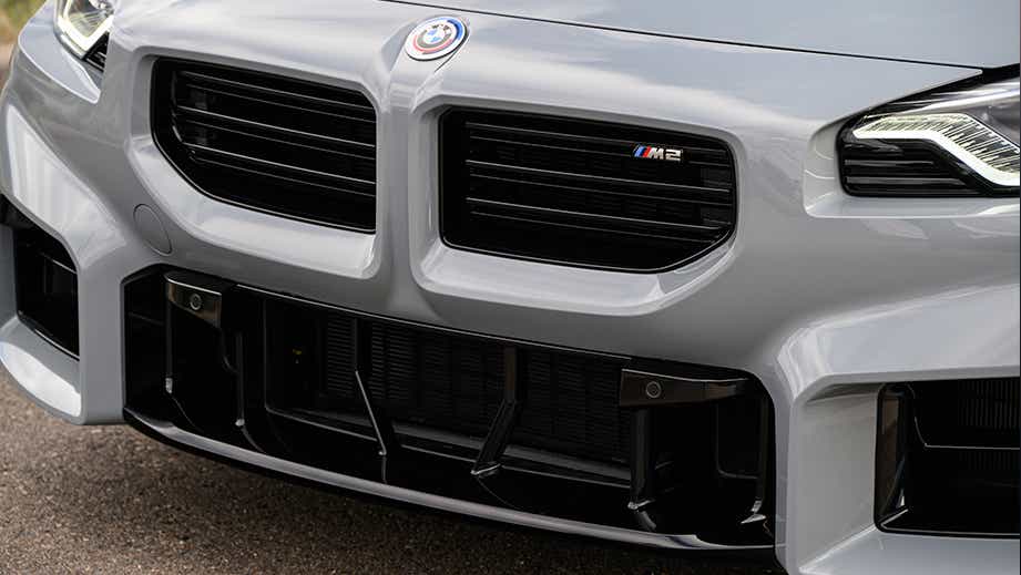 Front grille close-up of a BMW M2