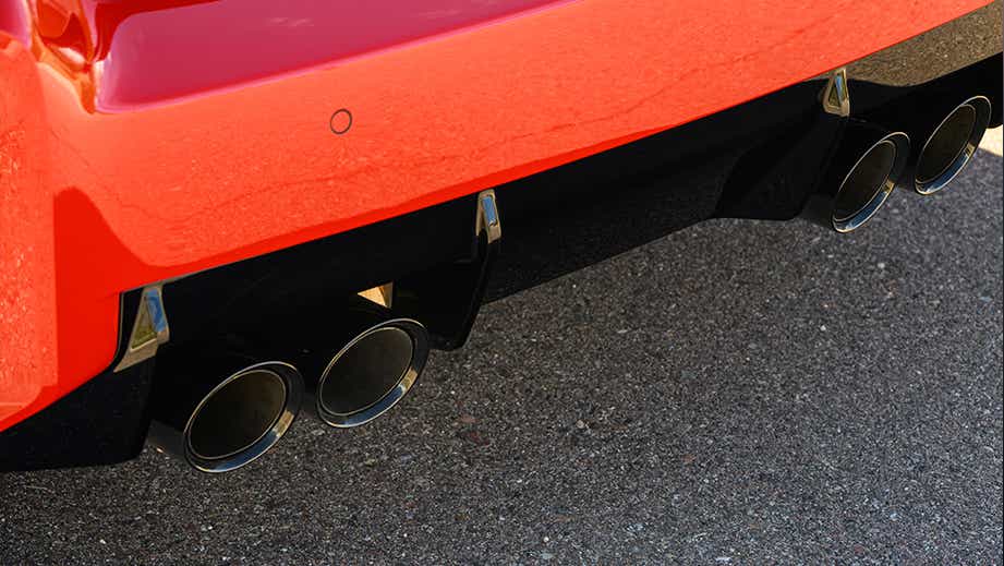 Exhaust close-up of a BMW M2