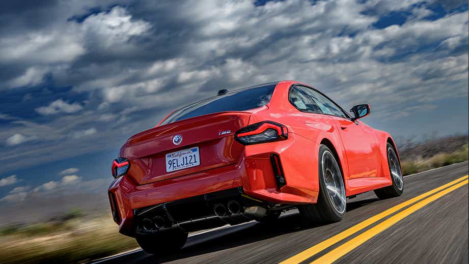 rear three-quarter of a BMW M2