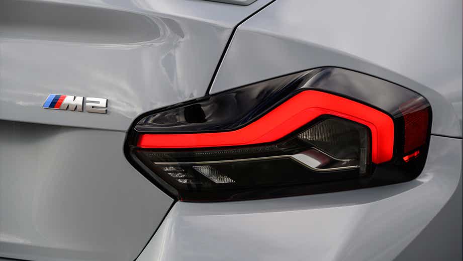 Taillight close-up of a BMW M2