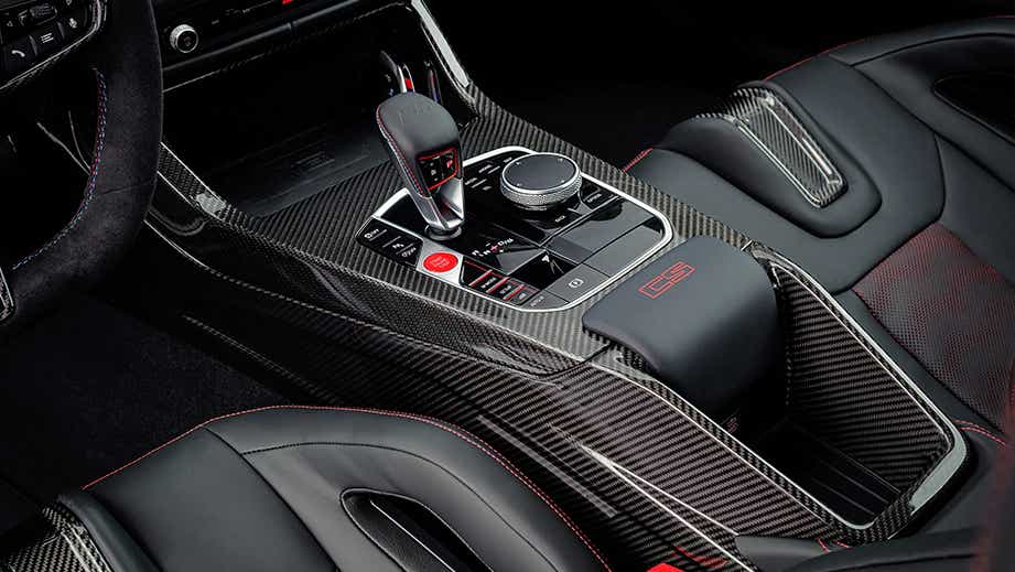 center console interior of a BMW M4 Competition