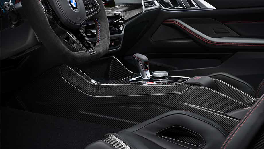 interior center console of a BMW M4 Competition
