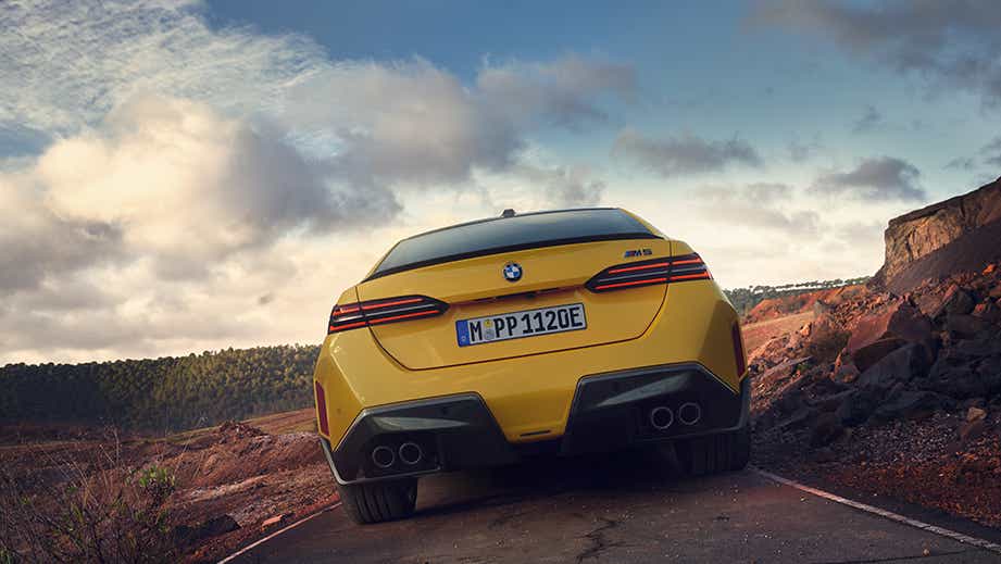 rear view of a BMW M5