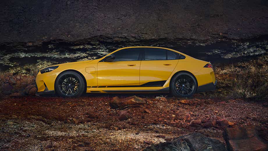 side view of a BMW M5