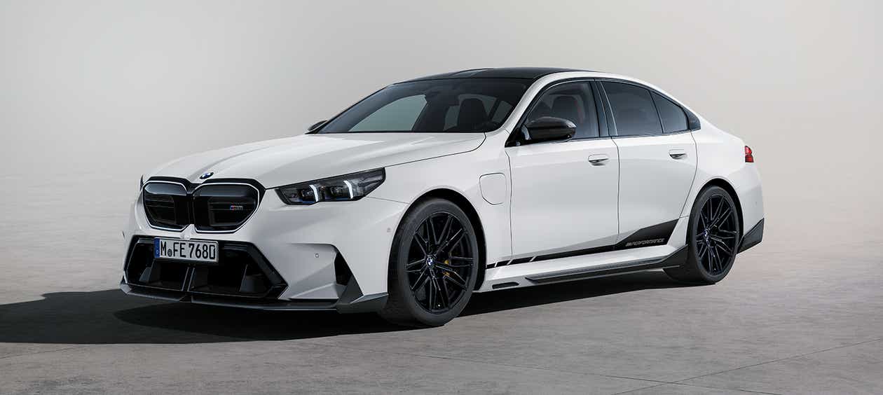 front three-quarter view of a BMW M5
