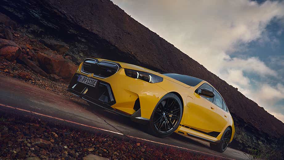 front three-quarter view of a BMW M5