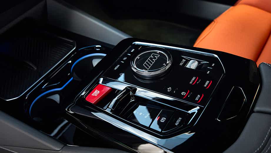 center console of a BMW M5