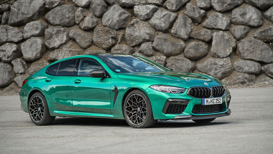front three-quarter of a BMW M8 Coupe Competition