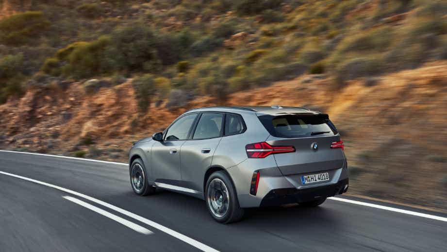 rear three-quarter of a BMW X3