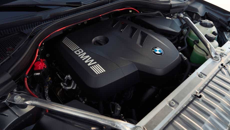 engine bay of a BMW X3