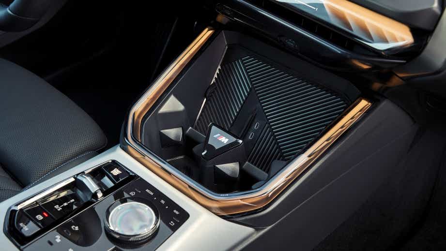 center console and gear selector of a BMW X3