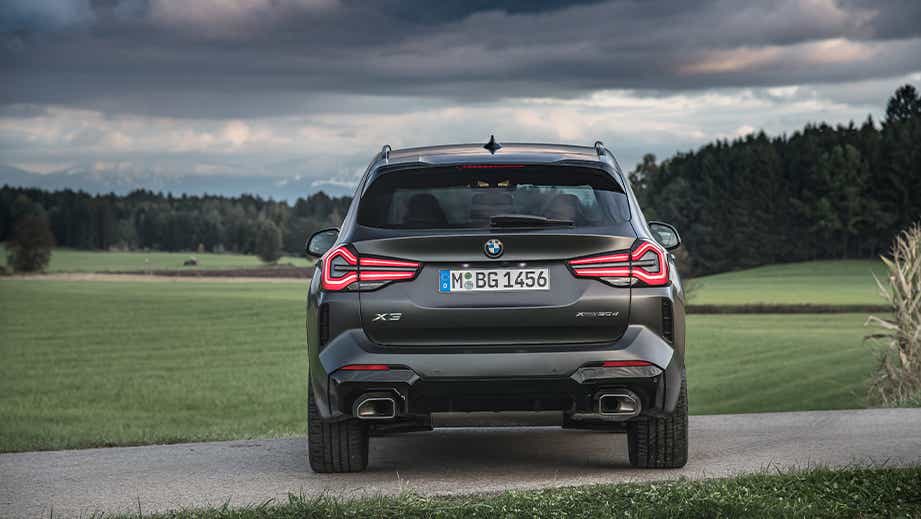 rear view of a BMW X3 2023-2024