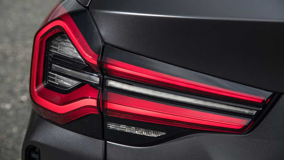 close-up of tail light of a BMW X3 2023-2024