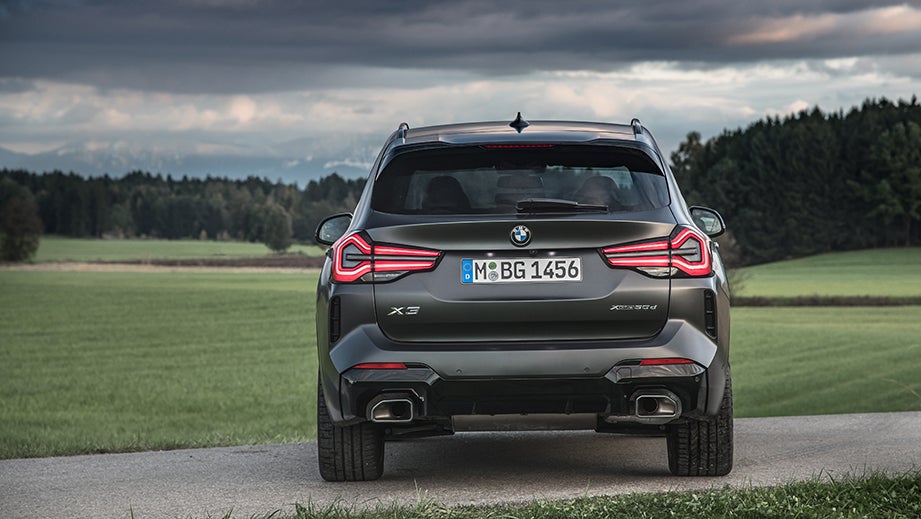 rear view of a BMW X3 2023-2024