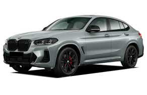 front three-quarter view of a M Brooklyn Grey Metalllic BMW x4