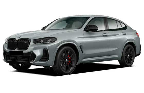 front three-quarter view of a M Brooklyn Grey Metalllic BMW x4