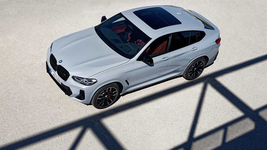 top-side view of a BMW x4