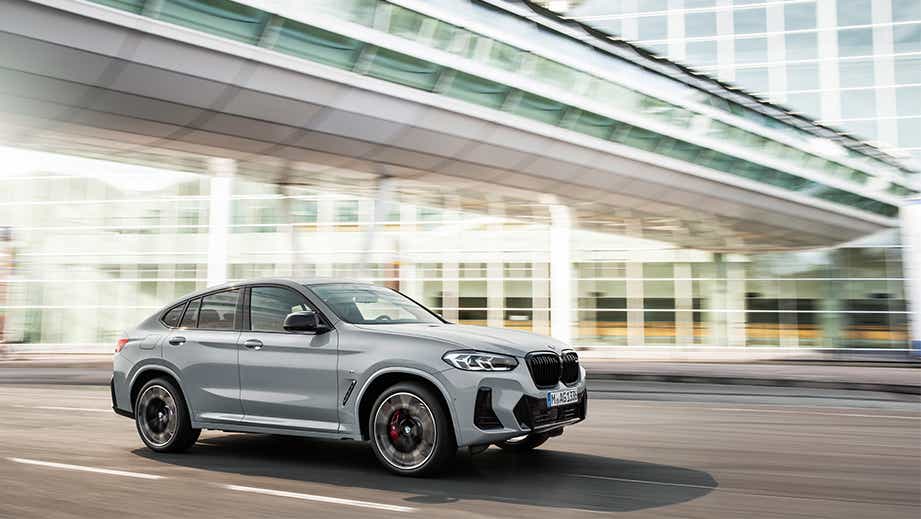 side view of a M Brooklyn Grey Metalllic BMW x4