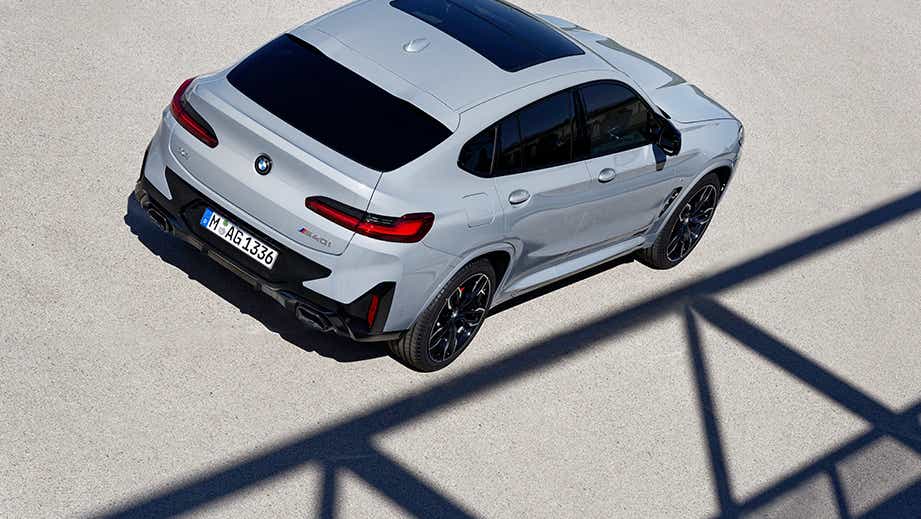 Rear three-quarter view of a BMW x4