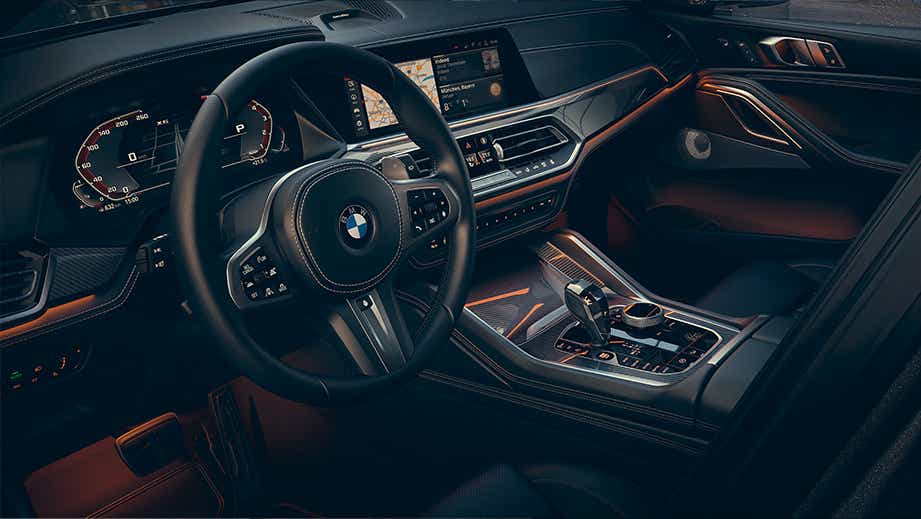 interior dashboard of a BMW X6