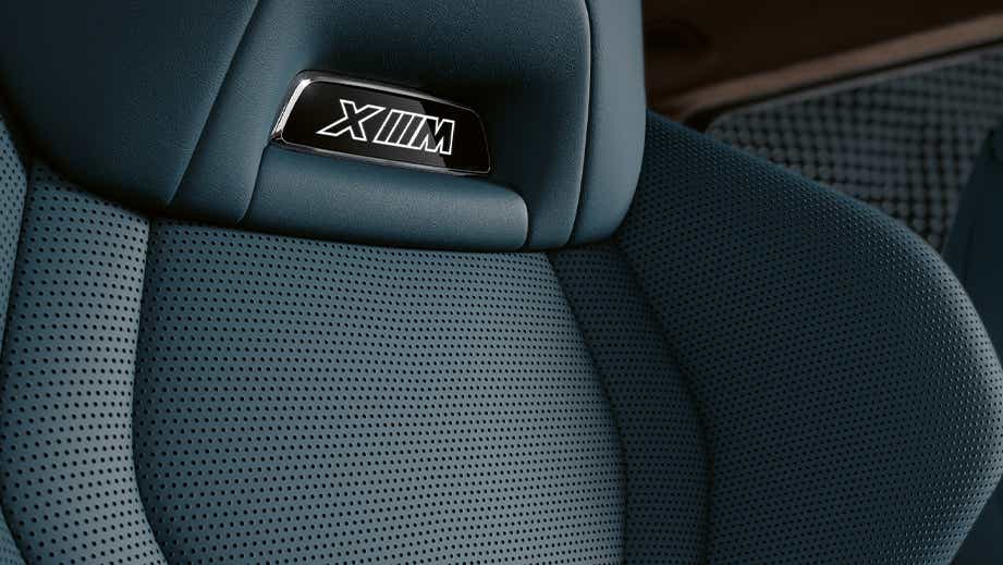Front seat detail of a BMW XM