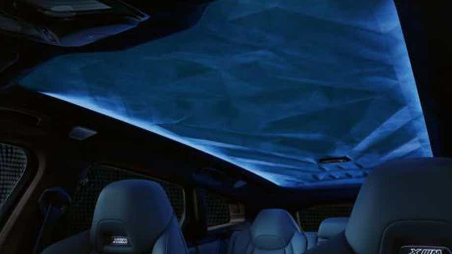 interior roof and seats view of a BMW XM